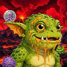 Oozlings #8515, Toad Goblin · Lava Fields