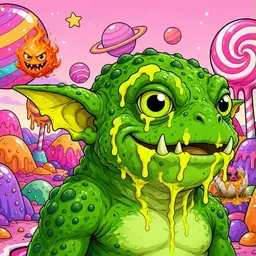 Oozlings #8517, Mutated Toad Goblin · Candy Planet