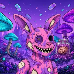 Oozlings #852, Zombie Bunny · Fungus Forest