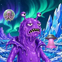Oozlings #8538, Slug · Aurora Ice