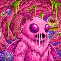 Oozlings #8542, Mutant Moth · Flesh Cave