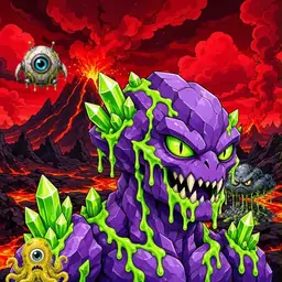 Oozlings #8549, Crystal Rock · Lava Fields