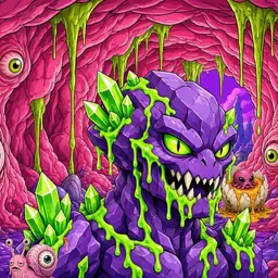 Oozlings #8555, Crystal Rock · Flesh Cave