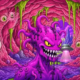 Oozlings #8558, Squid · Flesh Cave