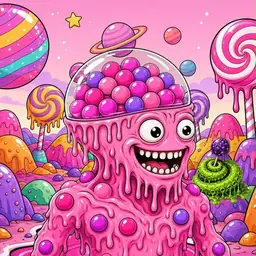 Oozlings #8560, Gumball Brain · Candy Planet