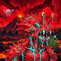 Oozlings #8565, Crab · Lava Fields