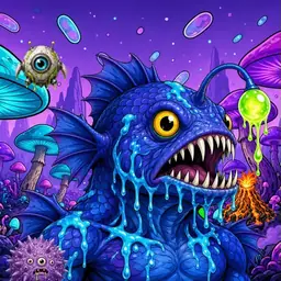 Oozlings #8567, Anglerfish · Fungus Forest