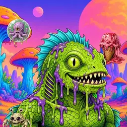 Oozlings #8568, Swamp Fish · Mushroom Desert