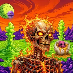 Oozlings #8574, Fire Skull · Acid Lake
