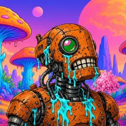 Oozlings #8576, Rusty Robot · Mushroom Desert