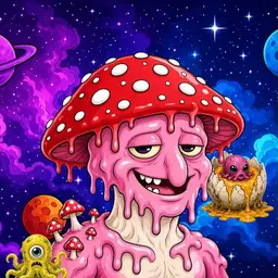 Oozlings #8585, Mushroom Head · Void Nebula