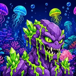 Oozlings #8589, Crystal Rock · Glow Reef