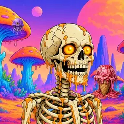 Oozlings #8590, Skull · Mushroom Desert