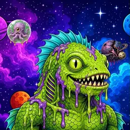 Oozlings #8595, Swamp Fish · Void Nebula