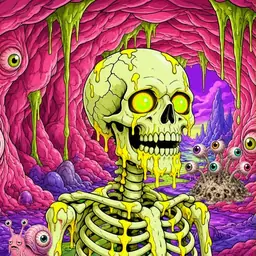 Oozlings #8597, Mutated Skull · Flesh Cave