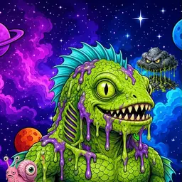 Oozlings #8599, Swamp Fish · Void Nebula