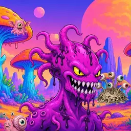 Oozlings #860, Squid · Mushroom Desert