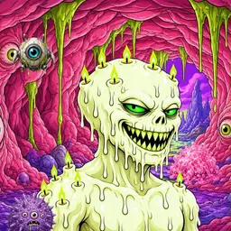 Oozlings #8603, Mutated Candle Wax · Flesh Cave