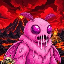 Oozlings #8604, Mutant Moth · Lava Fields