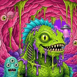 Oozlings #8606, Swamp Fish · Flesh Cave