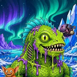 Oozlings #8616, Swamp Fish · Aurora Ice