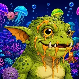 Oozlings #8617, Toad Goblin · Glow Reef