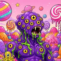 Oozlings #8619, Eyeball Cluster · Candy Planet