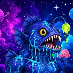 Oozlings #862, Anglerfish · Void Nebula