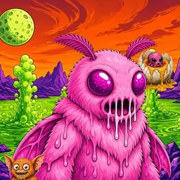Oozlings #863, Mutant Moth · Acid Lake
