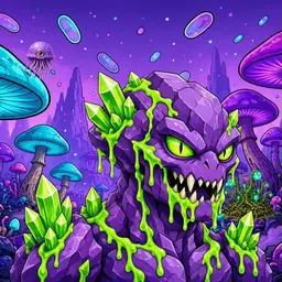 Oozlings #8630, Crystal Rock · Fungus Forest