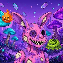 Oozlings #8631, Zombie Bunny · Fungus Forest