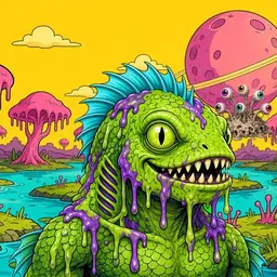 Oozlings #8633, Swamp Fish · Turquoise Swamp