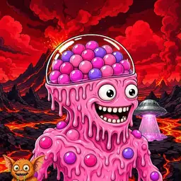 Oozlings #8634, Gumball Brain · Lava Fields