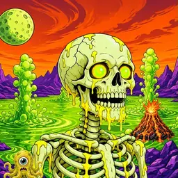 Oozlings #8638, Mutated Skull · Acid Lake