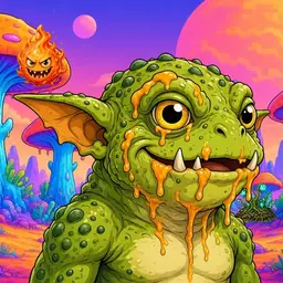 Oozlings #8644, Toad Goblin · Mushroom Desert