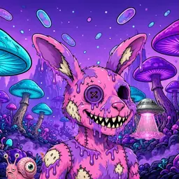 Oozlings #8648, Zombie Bunny · Fungus Forest