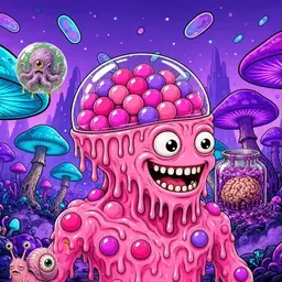 Oozlings #8654, Gumball Brain · Fungus Forest
