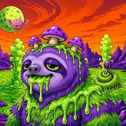 Oozlings #8655, Slime Sloth · Acid Lake