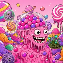 Oozlings #8657, Gumball Brain · Candy Planet