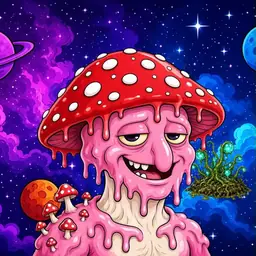 Oozlings #866, Mushroom Head · Void Nebula