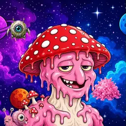 Oozlings #8660, Mushroom Head · Void Nebula