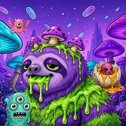 Oozlings #867, Slime Sloth · Fungus Forest