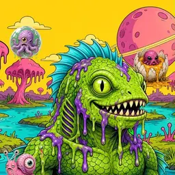 Oozlings #8675, Swamp Fish · Turquoise Swamp