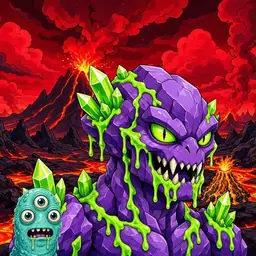Oozlings #8681, Crystal Rock · Lava Fields
