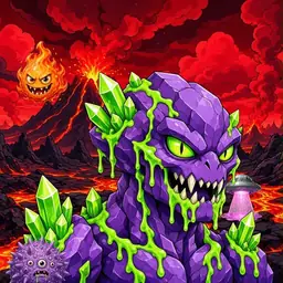 Oozlings #8691, Crystal Rock · Lava Fields