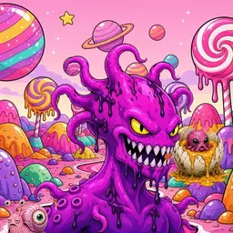 Oozlings #8699, Squid · Candy Planet