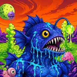 Oozlings #87, Anglerfish · Acid Lake