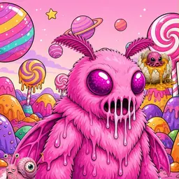 Oozlings #870, Mutant Moth · Candy Planet
