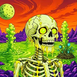 Oozlings #871, Mutated Skull · Acid Lake