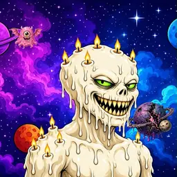 Oozlings #8719, Candle Wax · Void Nebula